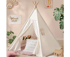 Quality Indoor Canvas Teepee Tent for Kids Tent - Washable Fodable Kids Boho Tent/Play Tent