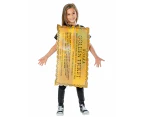 Golden Ticket Tabard Costume for Kids - Warner Bros Charlie and the Chocolate Factory