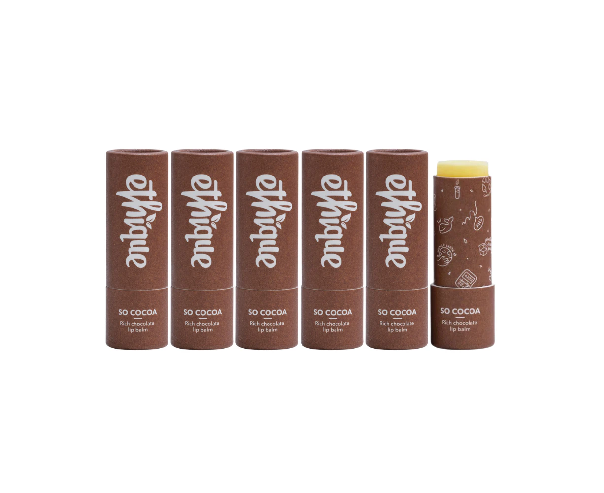 6 x Ethique So Cocoa Decadent Chocolate Lip Balm 9g