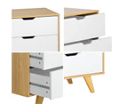 Oikiture 6 Chest of Drawers Lowboy Dresser Storage Cabinet Bedroom Wooden White