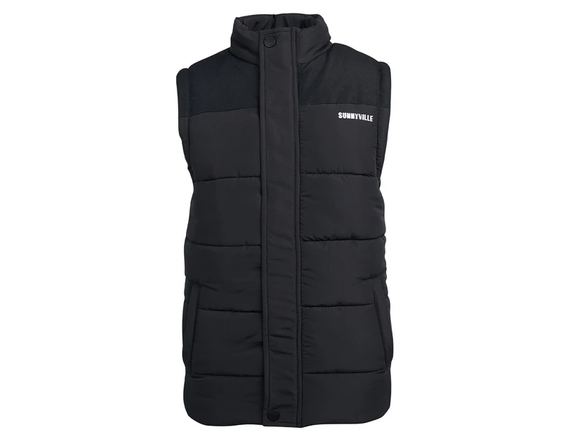 Sunnyville Boys' Hackney Puffer Vest - Black