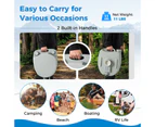 Costway 20L Outdoor Portable Toilet Camping Potty Caravan Travel RV w/Flushing System&Detachable Waste Tank