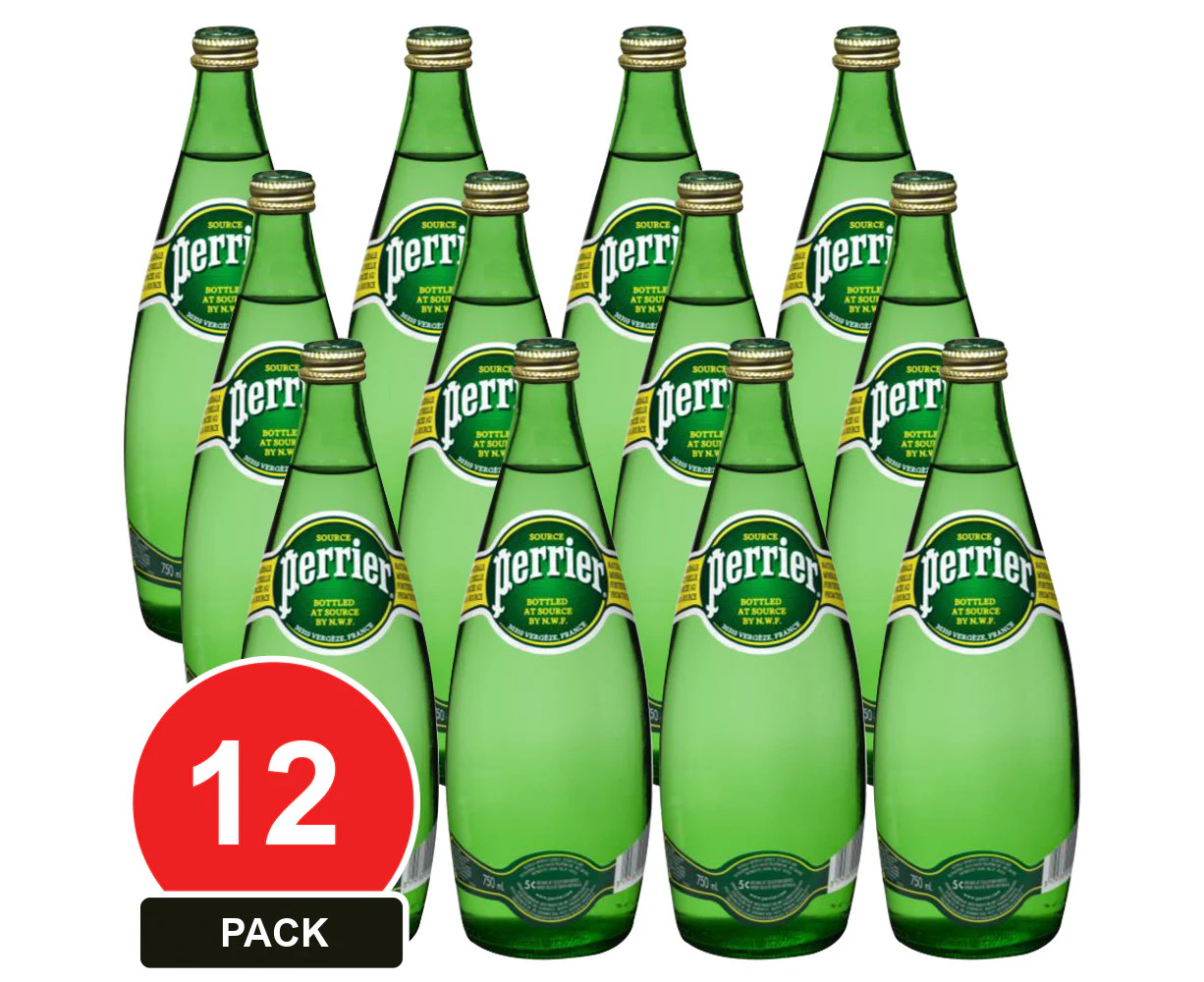 12 Pack, Perrier 750ml Sparkling Mineral Water