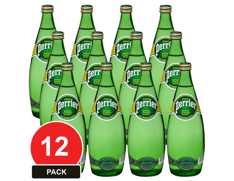 12 Pack, Perrier 750ml Sparkling Mineral Water