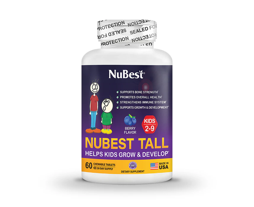 NuBest Tall Kids, Multivitamins For Kids Ages 2+, Berry Flavor, 60 Chewable Tablets