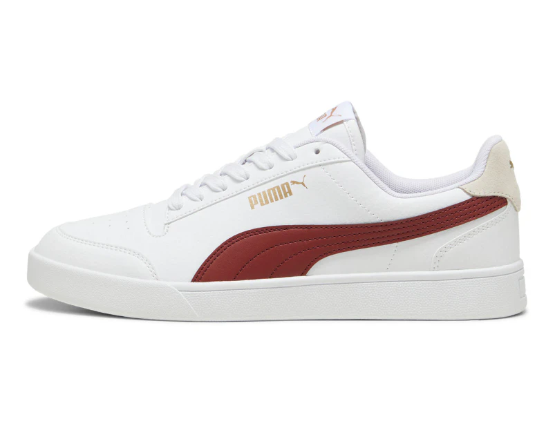 Puma Men's Shuffle Sneakers - Puma White/Intense Red/Gold