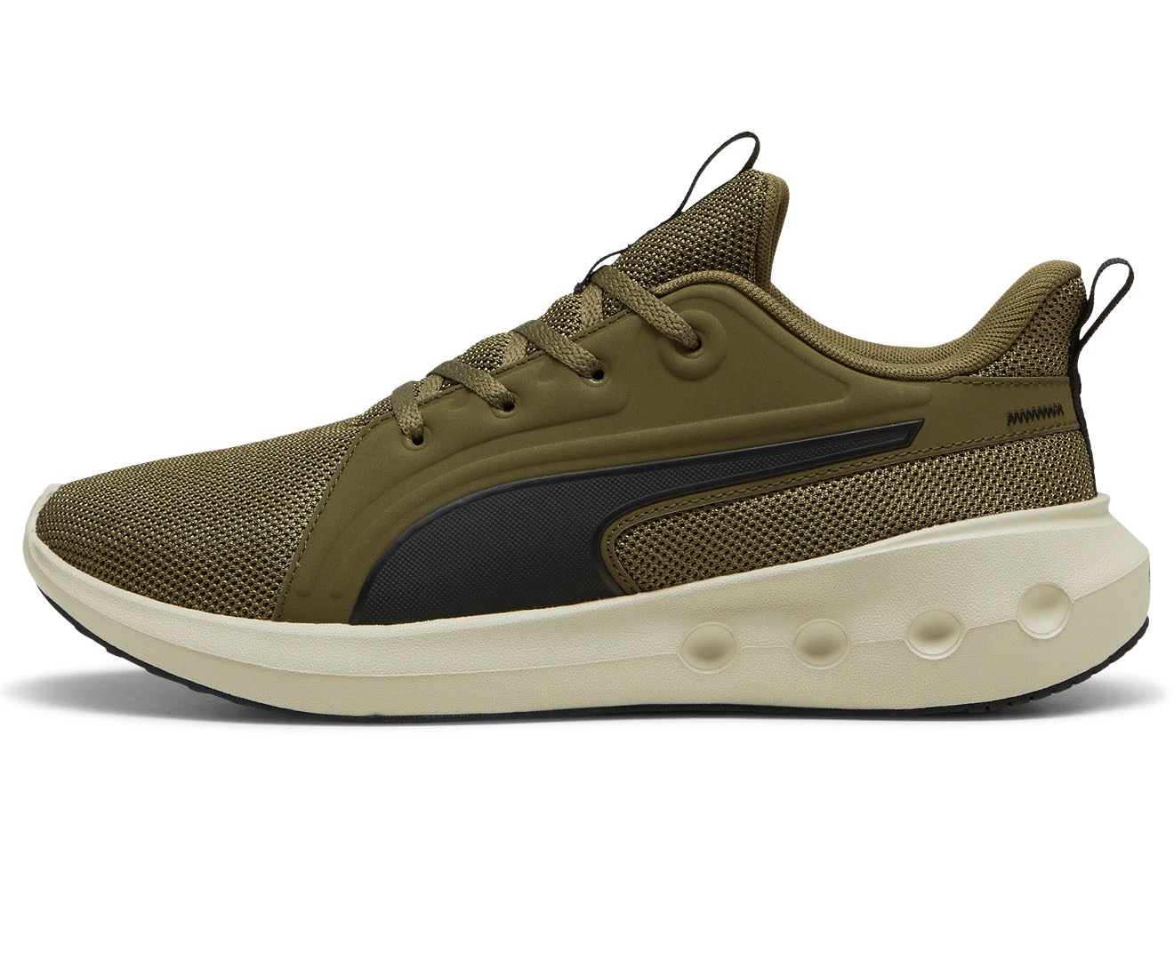 Puma Unisex Softride Carson Running Shoes - Olive/Puma Black/Desert Dust