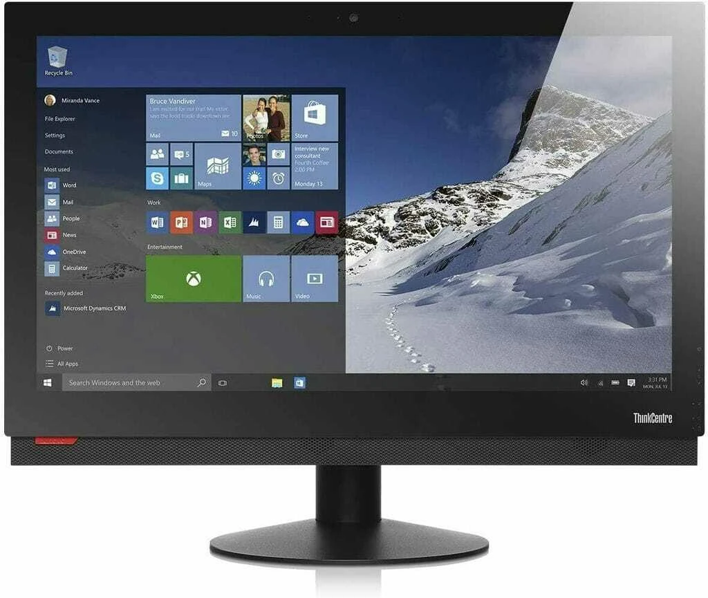 Lenovo ThinkCentre M910z AIO i5 7500 3.40GHz 8GB RAM 128GB SSD 23.8" FHD Wi-Fi Win 10 - Refurbished Grade A