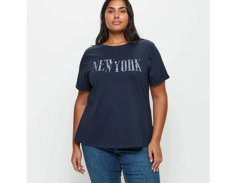 Target Plus Size Graphic T-Shirt - Blue