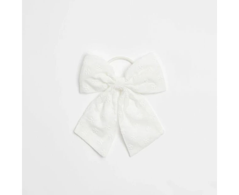 Target Kids Large Broderie Bow Elastic