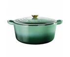 Baccarat Le Connoisseur Cast Iron Round French Oven   6.3L   - Moss