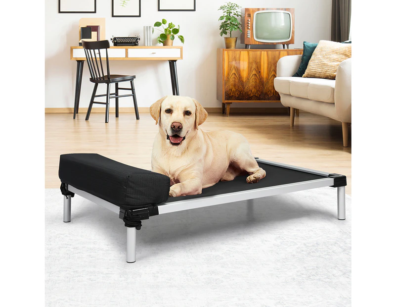 Pawz Pet Trampoline Aluminium Frame Dog Bed Elevated Raised Heavy Pillow Large