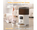 Advwin Automatic Pet Feeder Double Bowl 6L WiFi App Remote Control Programmable Multi Pet Food Dispenser Dual Power Supply Recorded Play