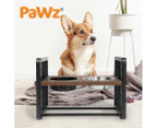 Pawz Pet Feeder Adjustable Height Elevated Dual Raised Water Food Bowl Medium