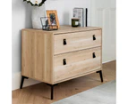 Groove Furniture Hunter 2-Chest of Drawers Tallboy or Dresser Table Storage Cabinet