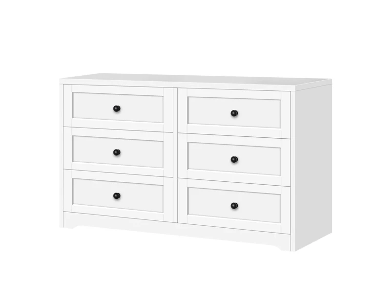 ALFORDSON 6 Chest of Drawers Hamptons Storage Cabinet Dresser Tallboy White