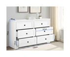 ALFORDSON 6 Chest of Drawers Hamptons Storage Cabinet Dresser Tallboy White