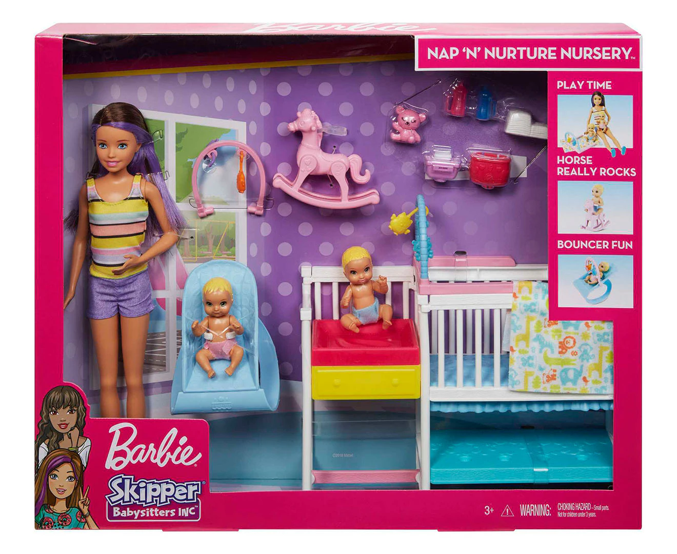 Barbie Skipper Babysitters Inc. Nap n' Nurture Nursery Playset