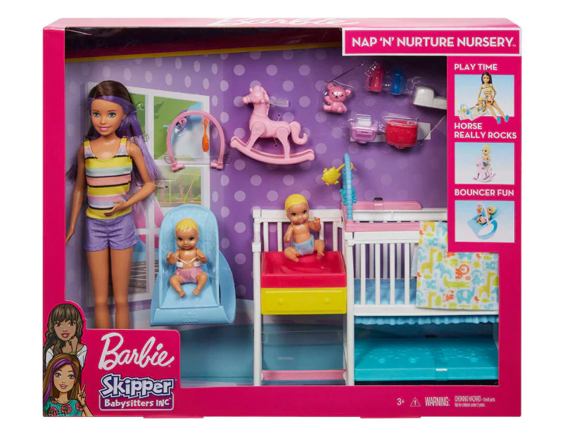 Barbie Skipper Babysitters Inc. Nap n' Nurture Nursery Playset