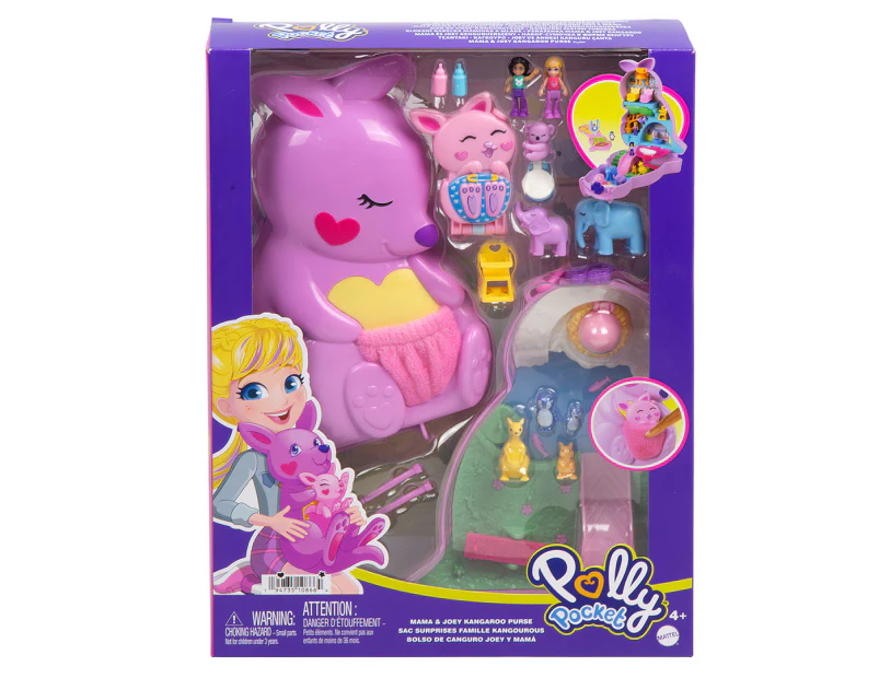 Polly Pocket Mama & Joey Kangaroo Purse Playset