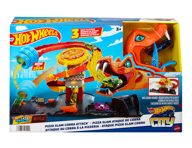 Hot Wheels City Pizza Slam Cobra Attack Playset