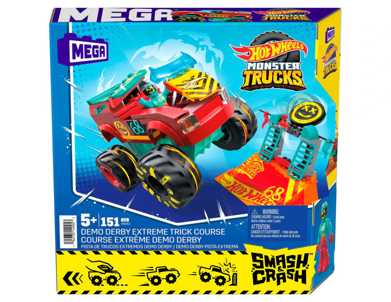 MEGA Hot Wheels Smash n' Crash Demo Derby Extreme Trick Course Playset