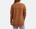 Foxwood Women's Simplified Crew Sweatshirt - Tan