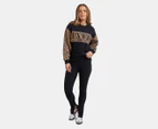 Foxwood Women's The Panel Fleece Crew Sweatshirt - Black