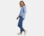 Foxwood Women's Simplified Crew Sweatshirt - Washed Light Blue