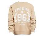 Eve Girl Youth Girls' Academy Crew Sweatshirt - Tan