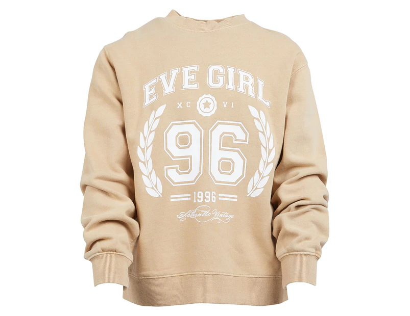 Eve Girl Youth Girls' Academy Crew Sweatshirt - Tan