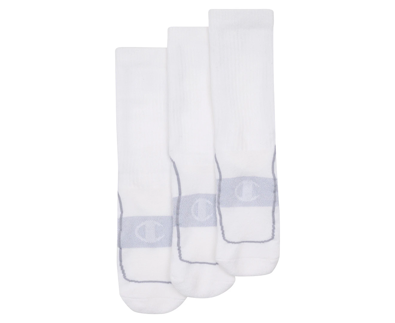 Champion Men's Sports C-Fit Crew Socks 3-Pack - White