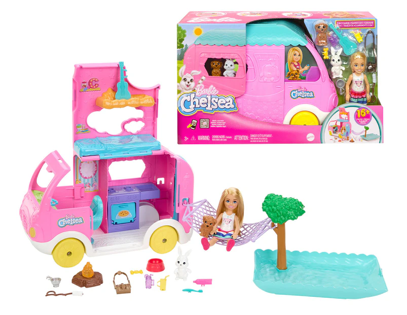 Barbie Chelsea 2-in-1 Camper Doll & Playset