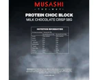 12 x Musashi Protein Chocolate Slab Bar Milk Chocolate Crisp 58g