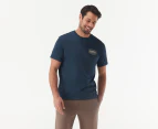 Billabong Men's Walled Short Sleeve Tee / T-Shirt / Tshirt - Dark Blue