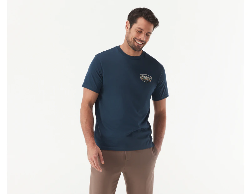 Billabong Men's Walled Short Sleeve Tee / T-Shirt / Tshirt - Dark Blue