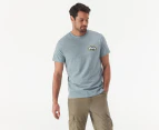 Billabong Men's Crayon Wave Short Sleeve Tee / T-Shirt / Tshirt - Washed Blue