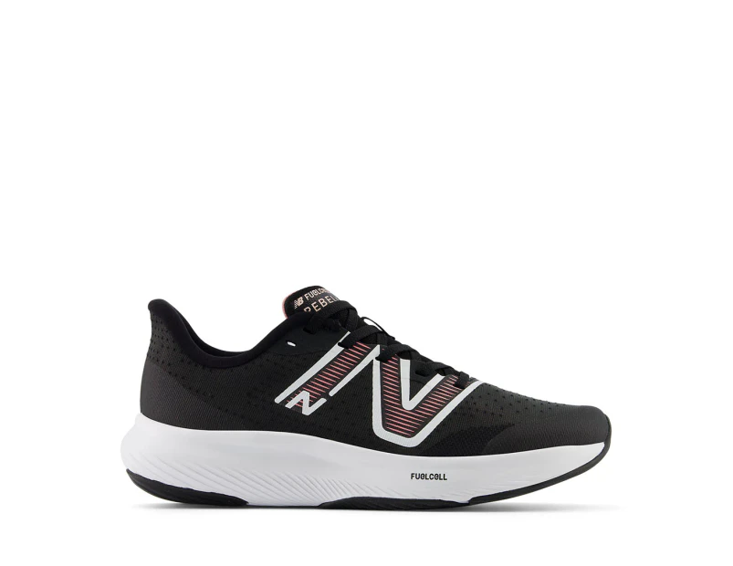 New Balance Youth Boys' FuelCell Rebel v3 Running Shoes - Black/Pink Moon/White