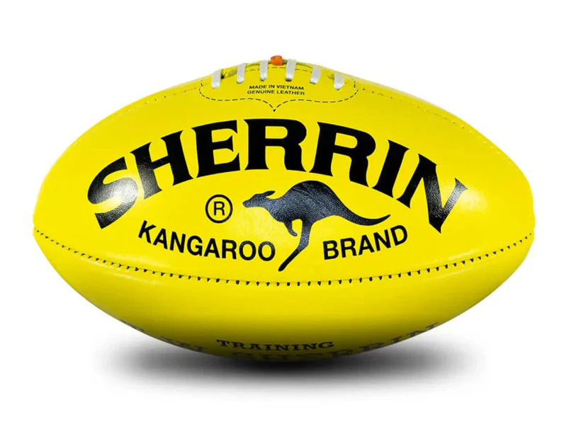 Sherrin Kangaroo Brand Size 5 Official AFL Football - Yellow