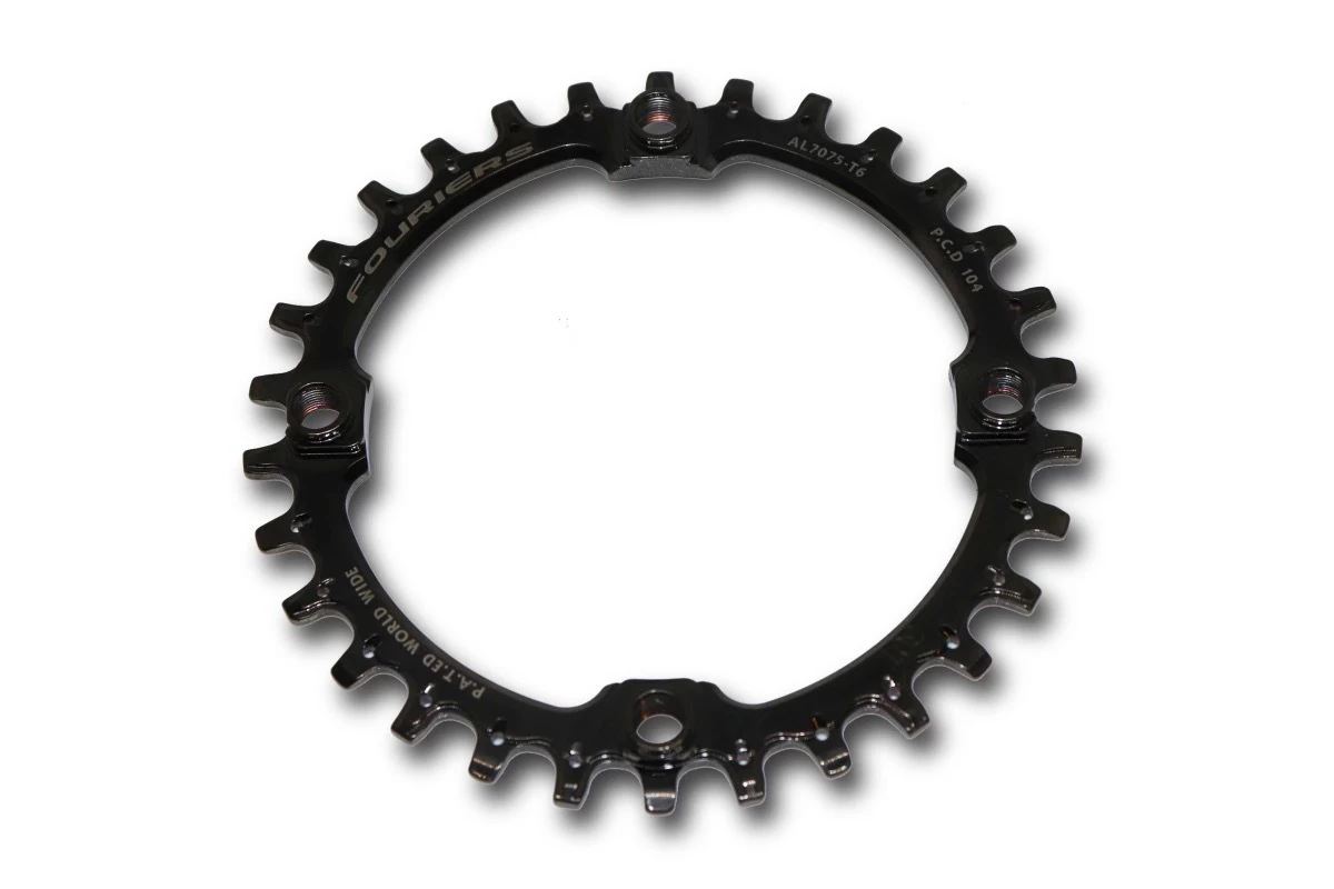 Fouriers Narrow-Wide Tooth Alloy 1X Chainring CR-DX003 [Colour: Titanium] [Size: 32T]