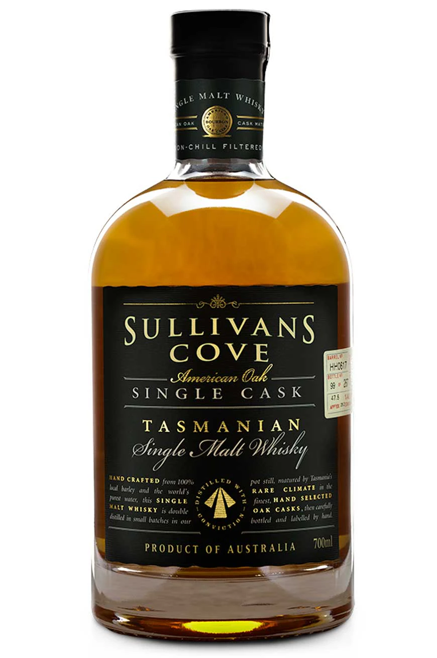 Sullivans Cove American Oak Barrel Single Cask Whisky Cask HH0256 (12 YO) 700 ml @ 47.5 % abv