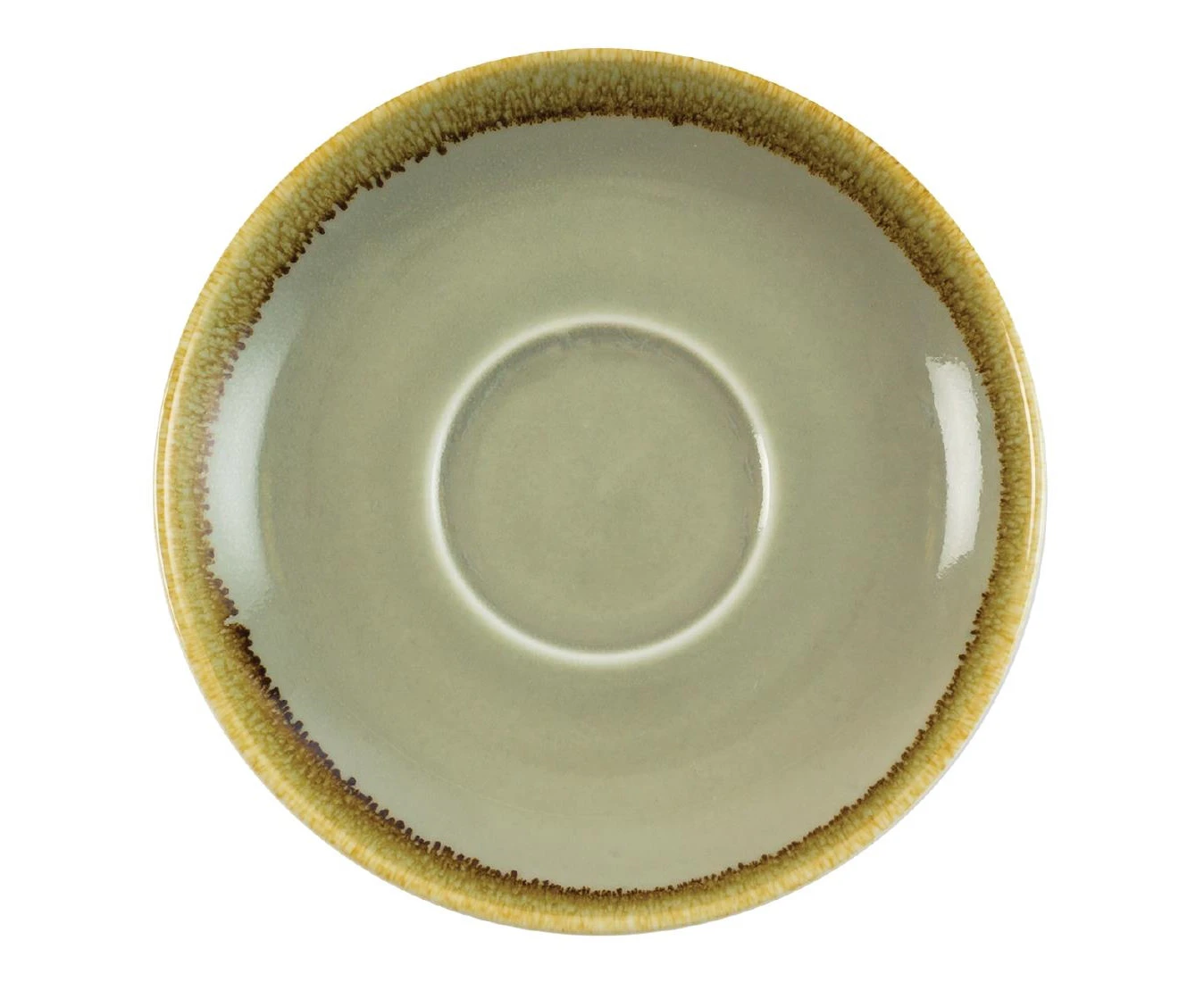 Olympia Kiln Cappuccino Saucer Moss 160mm