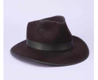 (standard) - Gangster Black Fedora Adult Costume Hat