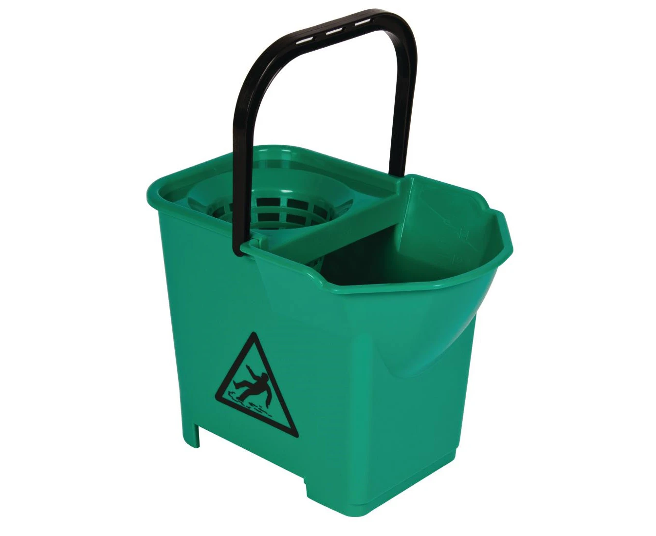 Jantex Mop Bucket with Easy Pour Lip - Green - Polypropylene