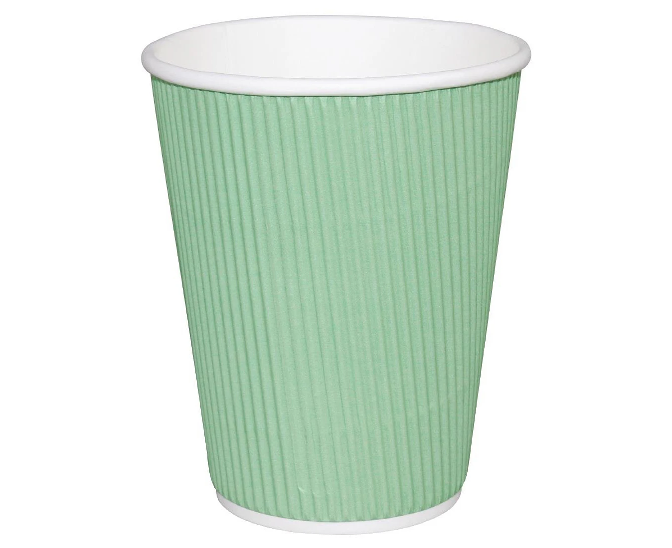 Fiesta Takeaway Coffee Cups Ripple Wall Turquoise Preventing Accidental Spills and Avoiding Burns - 225Ml X25