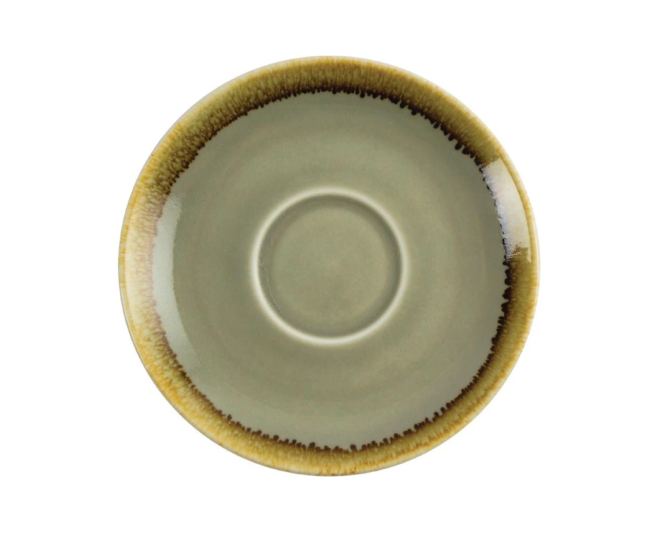 Olympia Kiln Cappuccino Saucer Moss 140mm