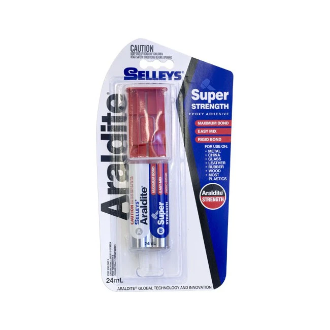 SELLEYS ARL24MSS  24Ml Super Strength Araldite   For Bonding Metal, Glass, Ceramics, Porcelain and Rubber  24ML SUPER STRENGTH ARALDITE