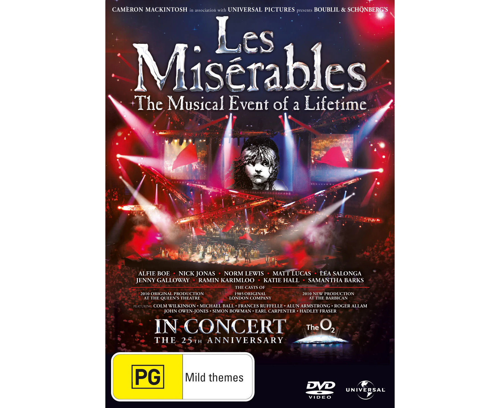 Les Misérables In Concert 25th Anniversary Show DVD Region 4