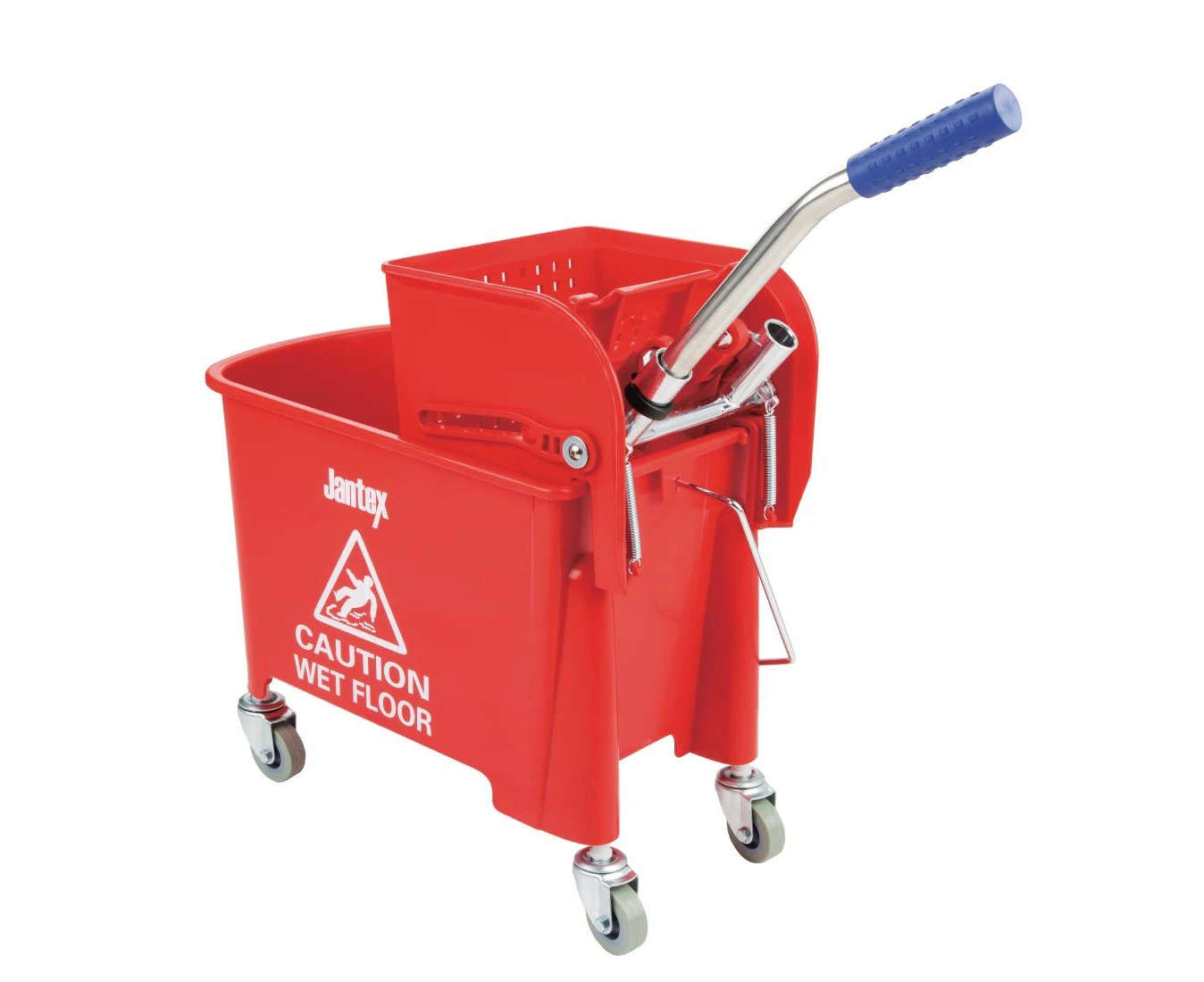 Jantex Kentucky Mop Bucket with Long Handle 20L - Red