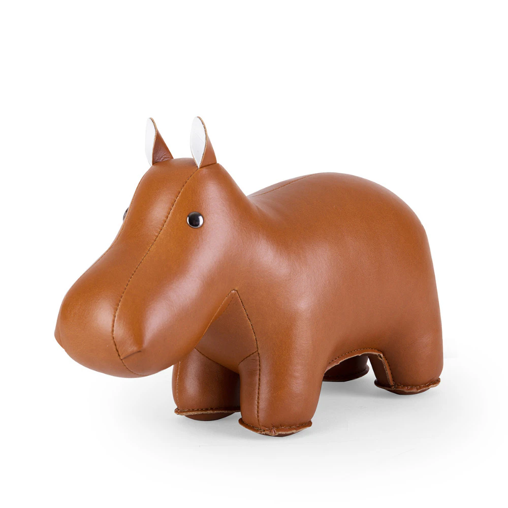 Zuny Bookend Classic Hippo Tan